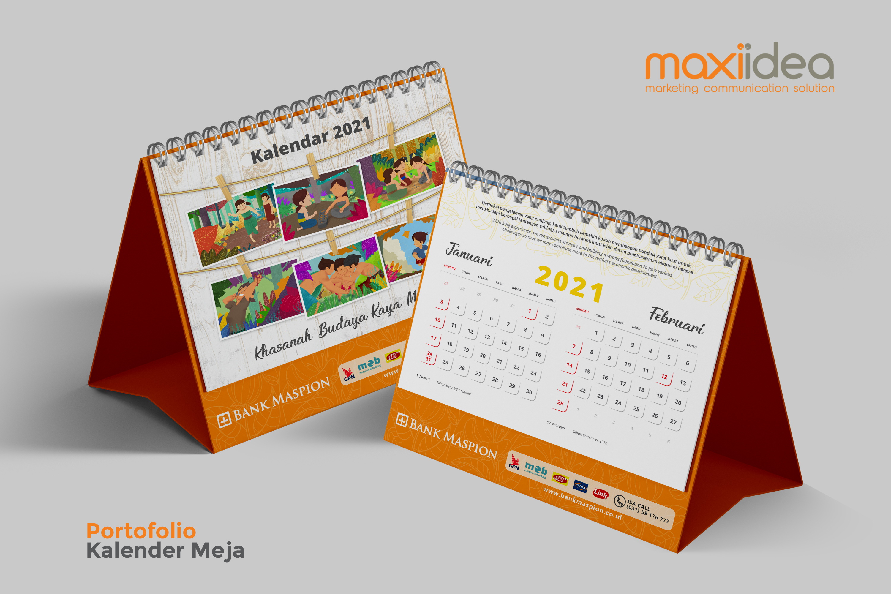 kalender meja maspion
